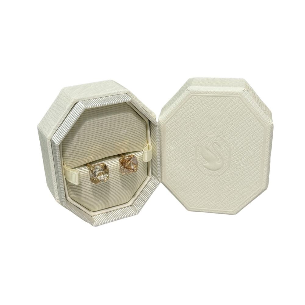 Swarovski Ortyx open ring Pyramid cut, Yellow, Gold-tone plated Size 55/7 new - Picture 2 of 5